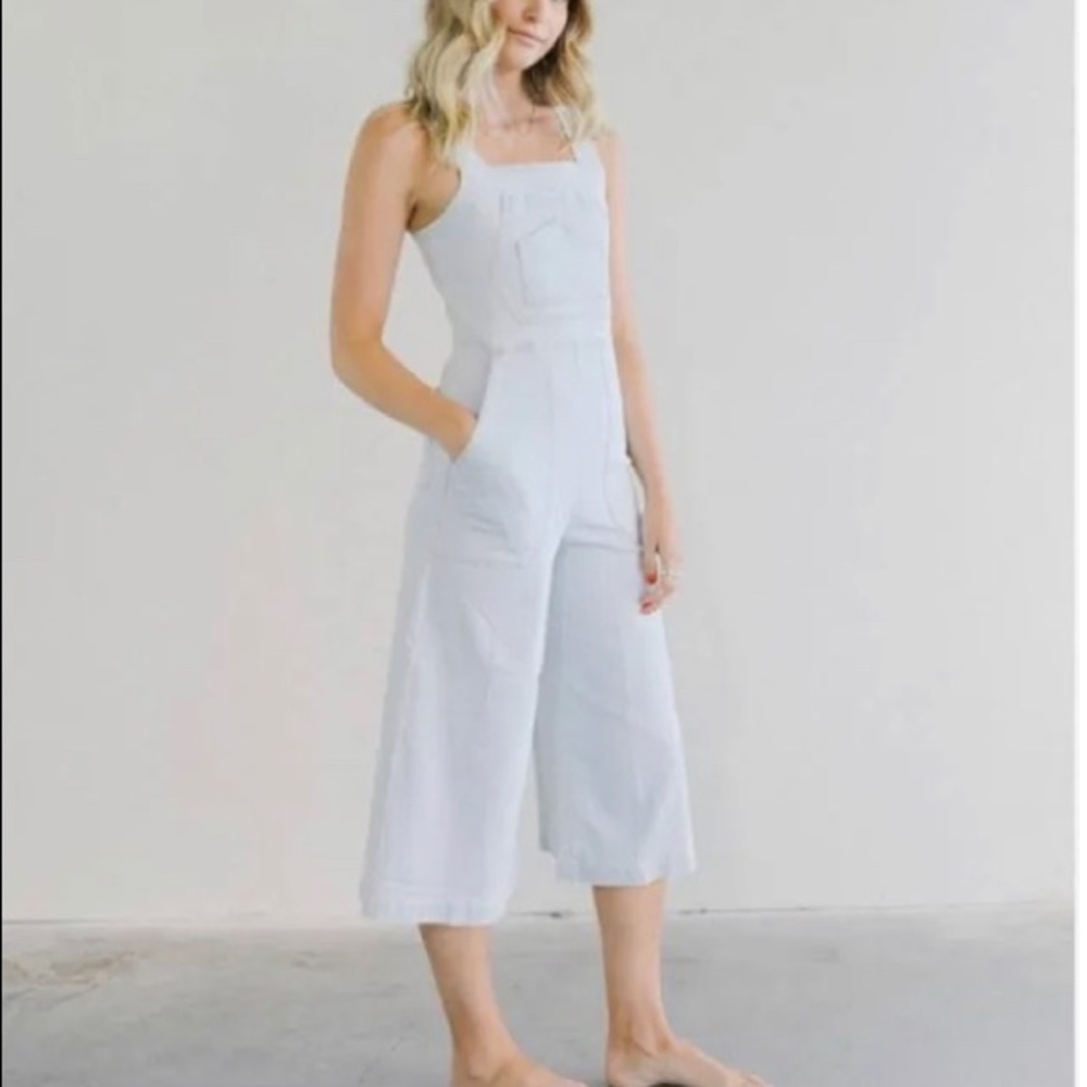 Citizens of humanity overalls white light blue size small.